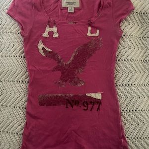 American eagle pink graphic tshirt